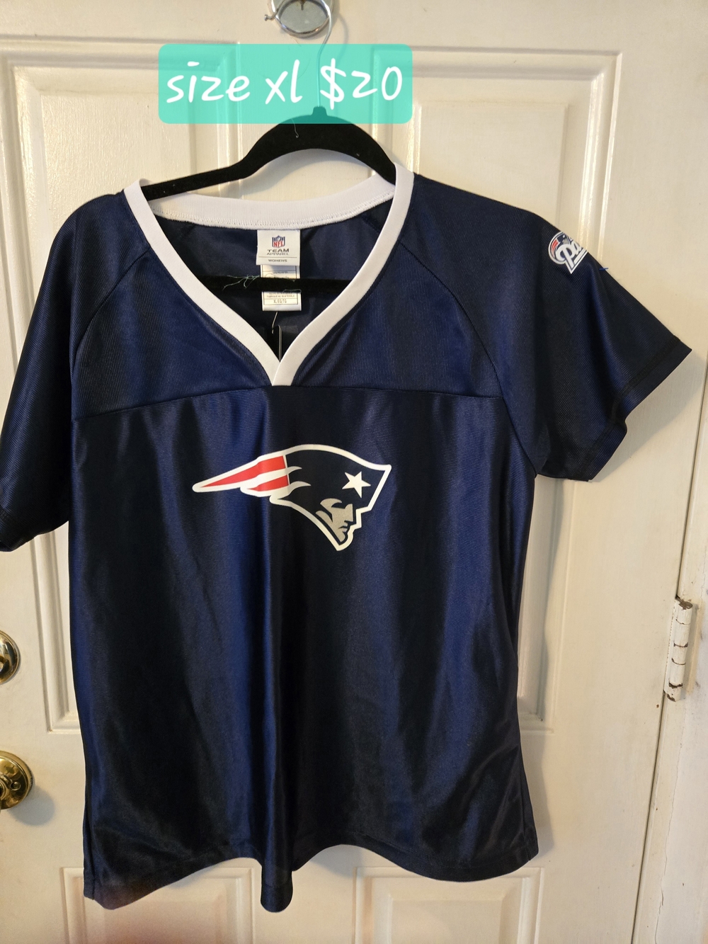 NFL New England Patriots Tom Brady Navy and White Short Sleeve Jersey